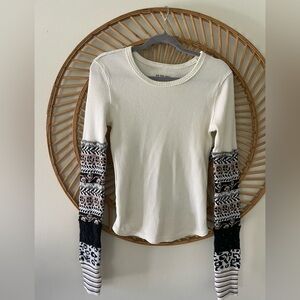 Free people long sleeve size small cotton shirt